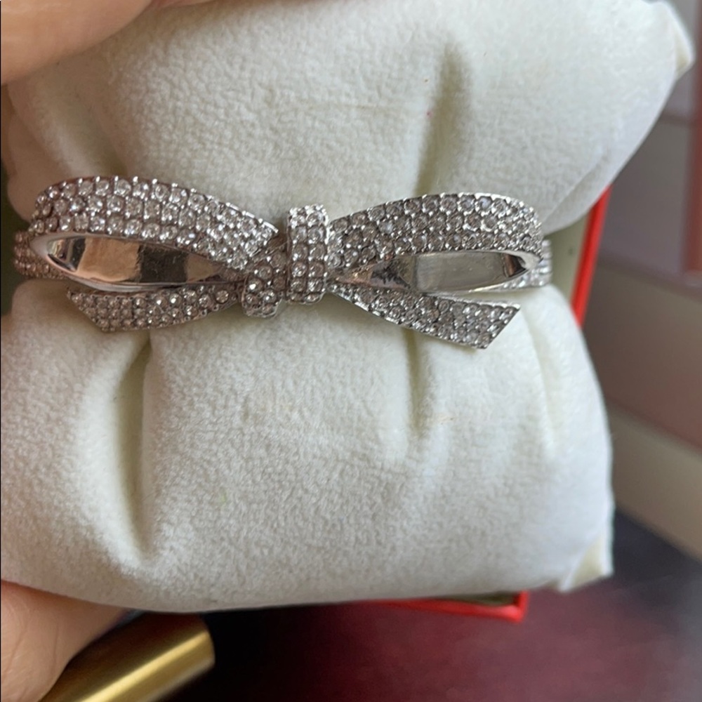 Gorgeous Silver and rhinestone Kate Spade bangle